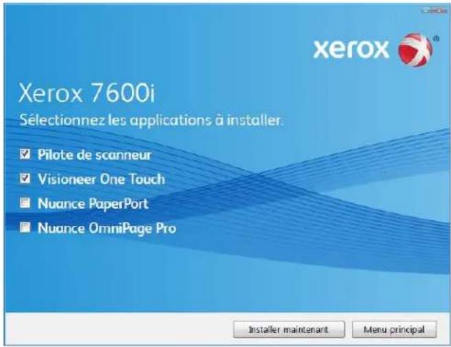 XEROX 7600i - Installation du logiciel et connexion du scanneur - 3