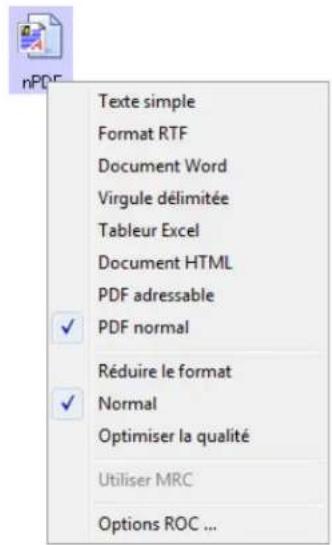 XEROX 7600i - Pour sélectionner un type de fichier pour le format texte : - 2