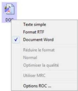 XEROX 7600i - Pour sélectionner un type de fichier pour le format texte : - 1