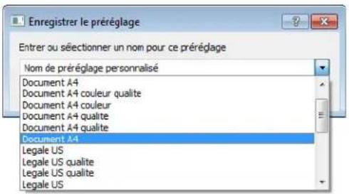 XEROX 7600i - Pour modifier un préréglage existant : - 1