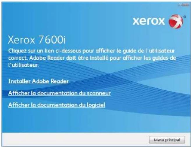 XEROX 7600i - Consultation des guides de l'utilisateur - 1