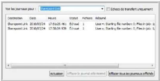 XEROX DocuMate 4799 - Visualiseur du journal du lien SharePoint - 2