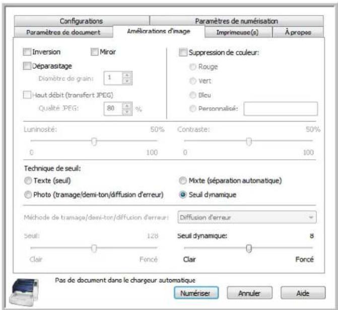 XEROX DocuMate 4799 - Onglet Améliorations d'image - 1