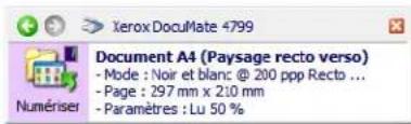 XEROX DocuMate 4799 - Fonctionnalités du panneau de boutons One Touch - 3