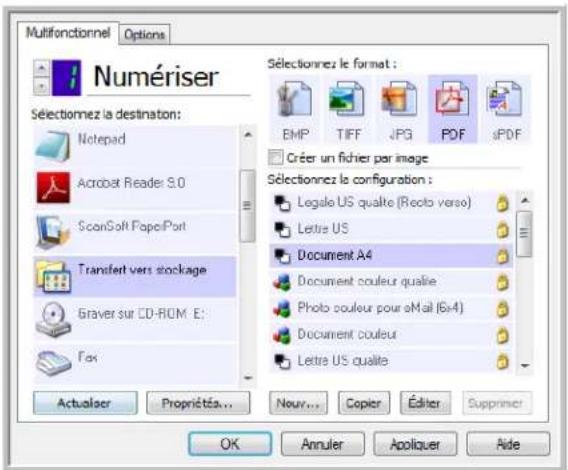 XEROX DocuMate 4799 - Configuration de plusieurs dossiers pour le transfert vers stockage - 1