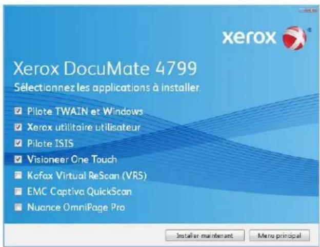 XEROX DocuMate 4799 - Installation du logiciel et connexion du scanneur - 3