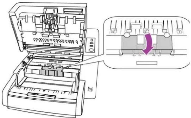 XEROX DocuMate 4799 - Installation du rouleau de protection contre une alimentation multiple - 2