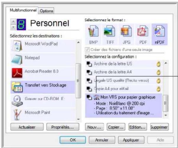 XEROX DocuMate 4799 - Pour ajouter les options VRS à votre configuration de numérisation, cliquez sur OK ou sur Appliquer. - 1