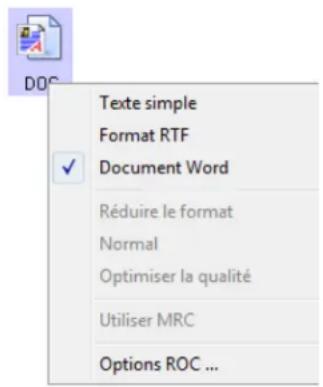 XEROX DocuMate 4799 - Pour sélectionner les options de ROC disponibles dans One Touch : - 1