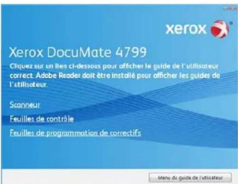 XEROX DocuMate 4799 - Consultation des guides de l'utilisateur - 2