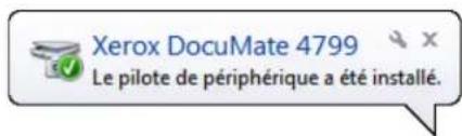 XEROX DocuMate 4799 - Connexion du câble USB et mise sous tension - 3