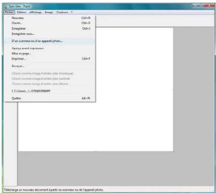 XEROX DocuMate 4799 - Pour numériser en utilisant WIA à partir de Microsoft Paint - 1