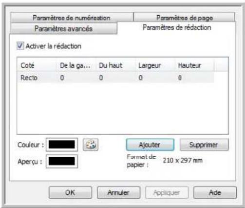 XEROX DocuMate 4799 - Onglet Paramètres de rédaction - 1