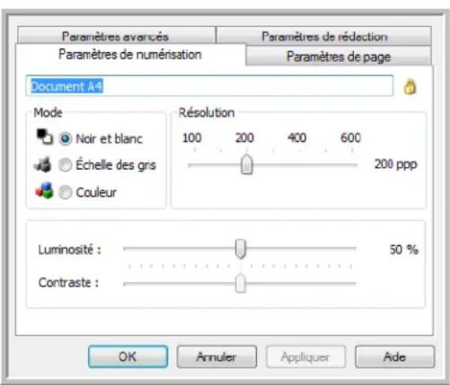 XEROX DocuMate 4799 - Onglet Paramètres de numérisation - 1