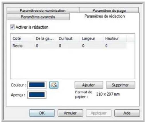 XEROX DocuMate 4799 - Onglet Paramètres de rédaction - 5