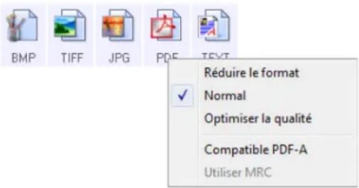 XEROX DocuMate 4799 - Pour sélectionner la taille d'un fichier PDF : - 1