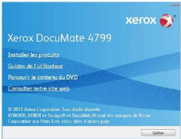 XEROX DocuMate 4799 - Installation du logiciel et connexion du scanneur - 2