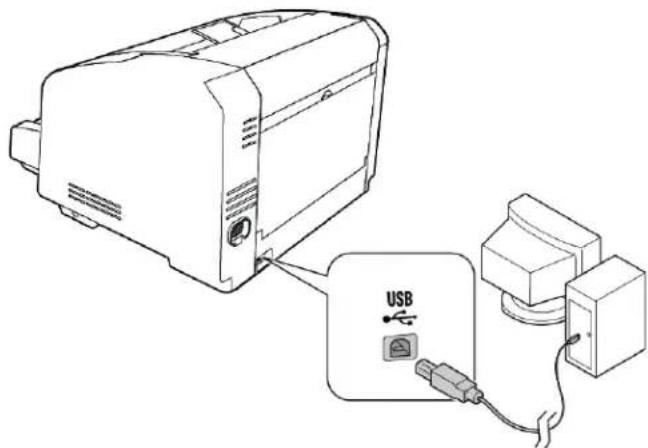 XEROX DocuMate 4799 - Connexion du câble USB et mise sous tension - 1