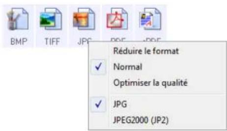 XEROX DocuMate 4799 - Pour sélectionner la taille d'un fichier JPEG : - 1