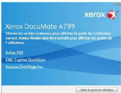 XEROX DocuMate 4799 - Consultation des guides de l'utilisateur - 3