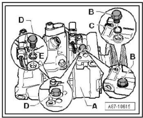AUDI A4 (1995) - Leaking or damaged components (except air conditioner compressor, reservoir or receiver) - 1