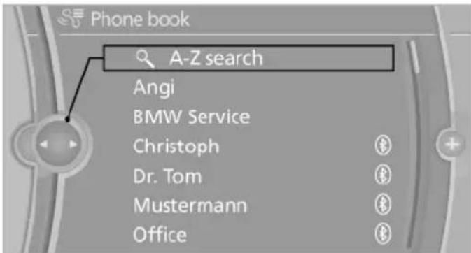 BMW 550i (2011) - "Phone book" - 1