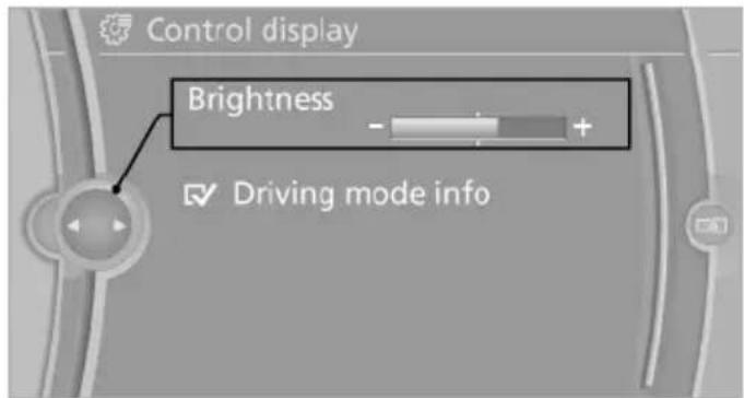 BMW 550i (2011) - Setting the brightness - 1
