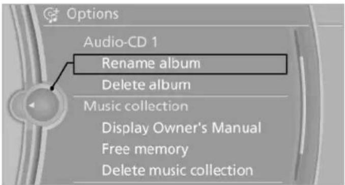 BMW 550i (2011) - Renaming an album - 1