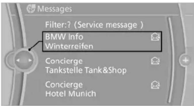 BMW 550i (2011) - Displaying the message - 1
