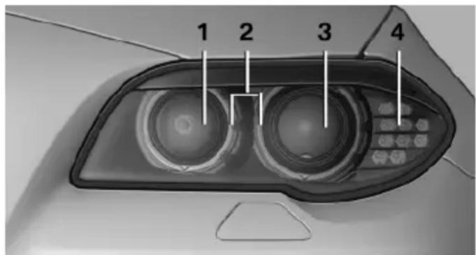 BMW 550i (2011) - Halogen headlamps - 1