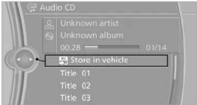 BMW 550i (2011) - Storing from a CD/DVD - 1