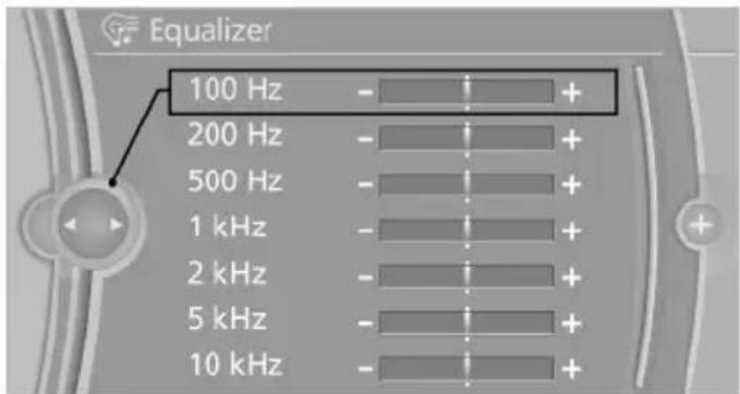 BMW 550i xDrive (2011) - Adjusting the equalizer - 1