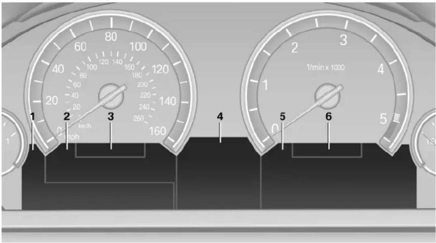 BMW 550i xDrive (2011) - Overview, instrument cluster with enhanced features - 1