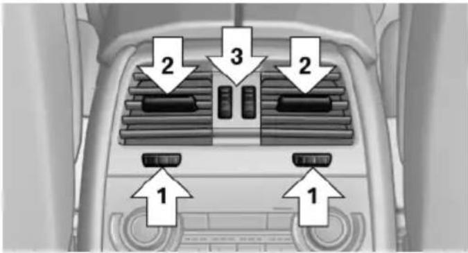 BMW 550i xDrive (2011) - Ventilation in rear, center - 1