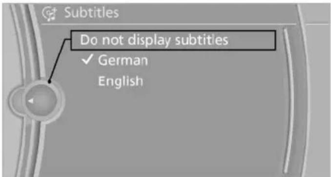 BMW 550i xDrive (2011) - Selecting the subtitles - 1