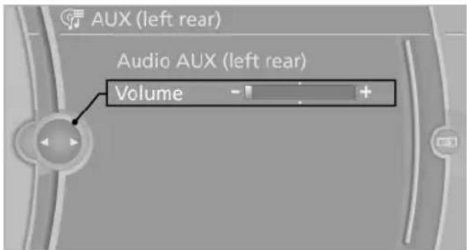 BMW 550i xDrive (2011) - Adjusting the volume - 1