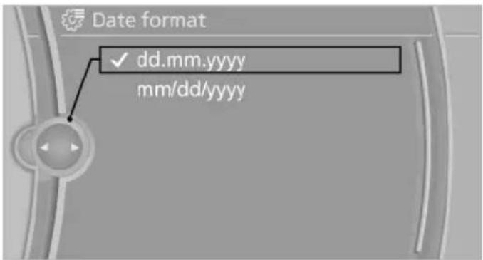 BMW 550i xDrive (2011) - Setting the date format - 1