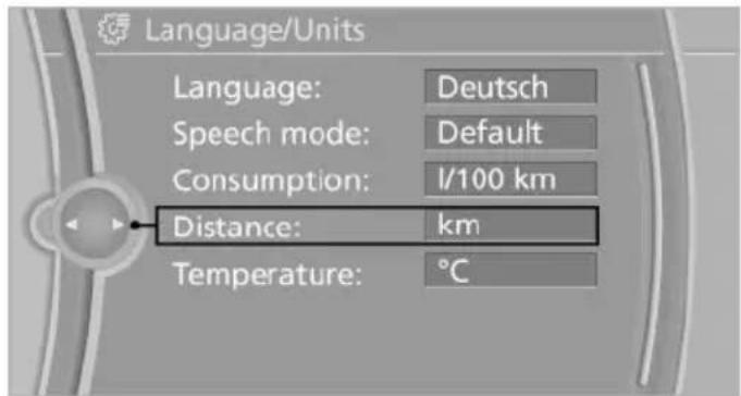 BMW 550i xDrive (2011) - Setting the units of measure - 1