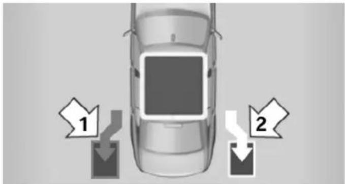 BMW 550i xDrive (2011) - Status of the parking space search - 1