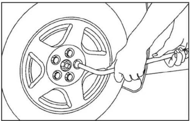 CHEVROLET Cobalt (2009) - Removing the Flat Tire and Installing the Spare Tire (All Models Except SS) - 1