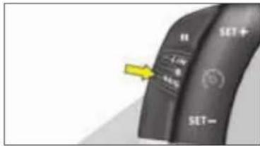 CITROEN C4 (2005) - Deactivation of cruise control with memorised speed - 2