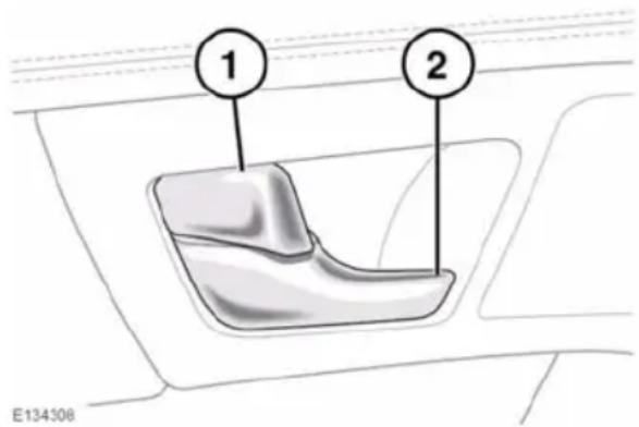 JAGUAR XF (2011) - DOOR LOCK AND RELEASE LEVERS - 1