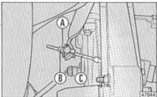 LANCIA Delta (1994) - Adjusting pedal height - 1