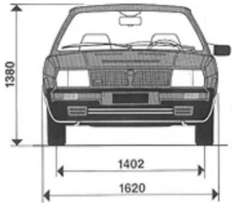 LANCIA Delta (1994) - DIMENSIONS - 2