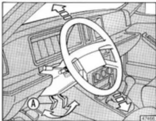 LANCIA Delta (1994) - Steering wheel adjustment - 1