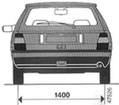 LANCIA Delta (1994) - DIMENSIONS - 3