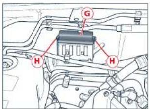 Maserati 3200 GT (2006) - Fuses on the rear panel - 1