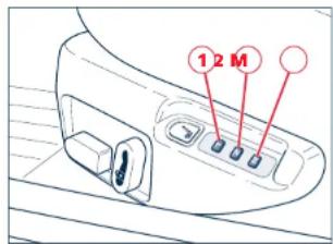Maserati 3200 GT (2006) - Storing the seat and side rear view mirror position (optional) - 1