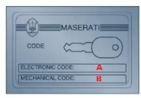 Maserati 3200 GT (2006) - Key codes - 1