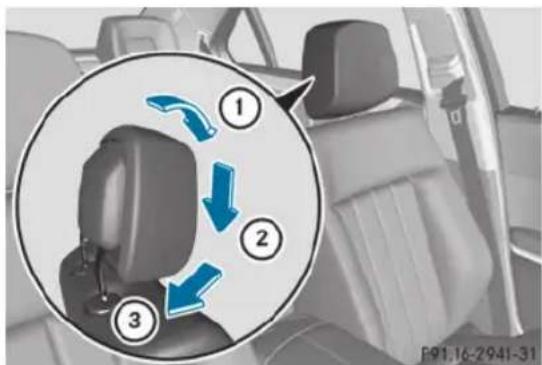 Mercedes-Benz E-Class (2014) - Réarmement des appuie-tête NECK-PRO/confort NECK-PRO après déclenchement - 1